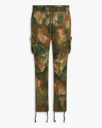 John Elliott + Co Tapered tie-dyed cotton cargo pants - Green Green