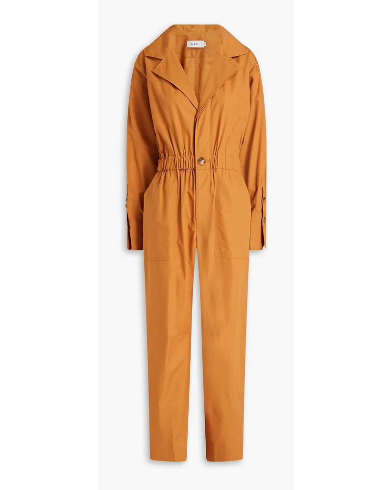 Blake cotton and TENCEL™-blend jumpsuit - Brown