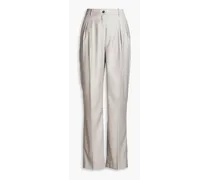 Sbiru pleated wool wide-leg pants - Neutral
