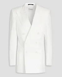 Maison Margiela Double-breasted cotton-twill blazer - White White