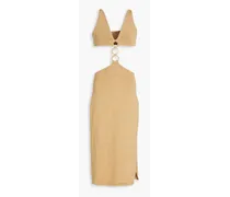 Mert cutout cotton-blend midi dress - Neutral