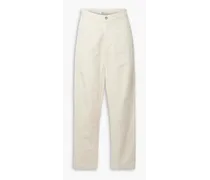 Franco cotton-twill straight-leg pants - White