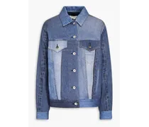 Denim-effect twill jacket - Blue
