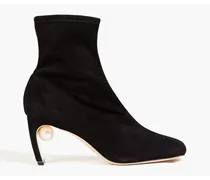 Maeva 70 stretch-suede ankle boots - Black