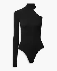 Commando One-sleeve stretch-jersey turtleneck bodysuit - Black Black