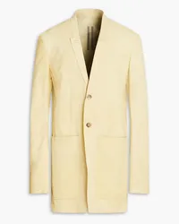 Rick Owens Lido leather blazer - Yellow Yellow