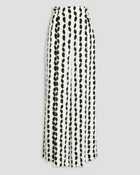 Diane von Furstenberg Jed printed crepe wide-leg pants - White White