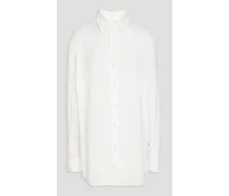 Cutout mesh shirt - White