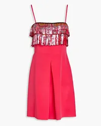 Emilio Pucci Embellished pleated silk mini dress - Pink Pink