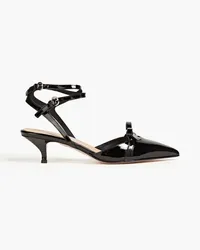 RED Valentino Bow-detailed patent-leather pumps - Black Black