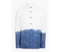 Dip-dyed linen shirt - Blue