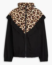 Sandro Leopard-print shell jacket - Black Black