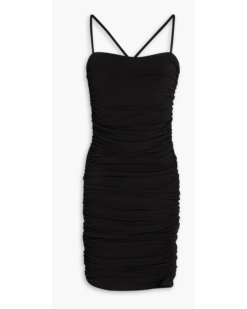 Hervé Léger Ruched jersey mini dress - Black Black