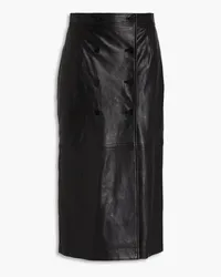 Alberta Ferretti Leather midi skirt - Black Black