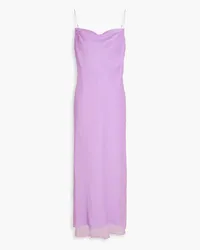 Vince Silk-crepon midi dress - Purple Purple