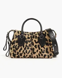 TOD'S Any Bauletto leopard-print calf hair tote - Animal print Animal