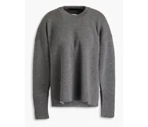 Mélange cashmere-blend sweater - Gray