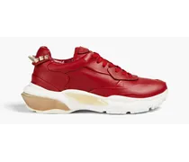Valentino Garavani Rockstud leather sneakers - Red Red