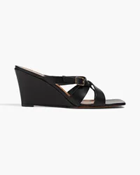 ATP Atelier Alife leather wedge mules - Black Black