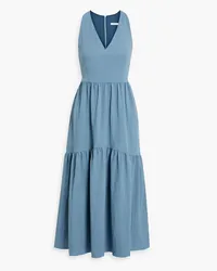 Iris & Ink Faye tiered crepon midi dress - Blue Blue