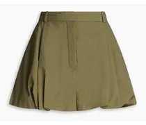 Pleated shell mini skirt - Green