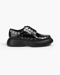 3.1 phillip lim Mercer eyelet-embellished leather platform brogues - Black Black