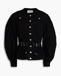 Zimmermann Dancer lace-up denim jacket - Black Black