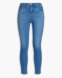 J Brand Cropped high-rise skinny jeans - Blue Blue