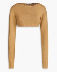 LE 17 SEPTEMBRE Cropped knitted sweater - Brown Brown