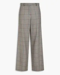 Rosetta Getty Prince of Wales checked wool-tweed wide-leg pants - Blue Blue