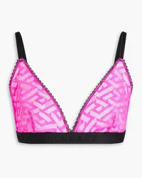 Versace La Greca tulle soft-cup triangle bra - Pink Pink