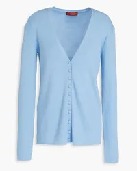 Altuzarra Ribbed merino wool-blend cardigan - Blue Blue