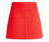 Cotton-blend tweed mini skirt - Red