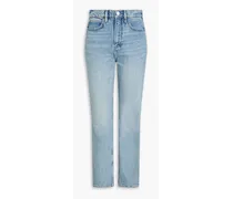 Le High N Tight faded high-rise straight-leg jeans - Blue