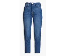 Le Original cropped high-rise tapered jeans - Blue
