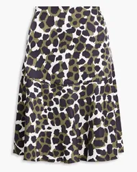 By Malene Birger Leela leopard-print woven skirt - Green Green