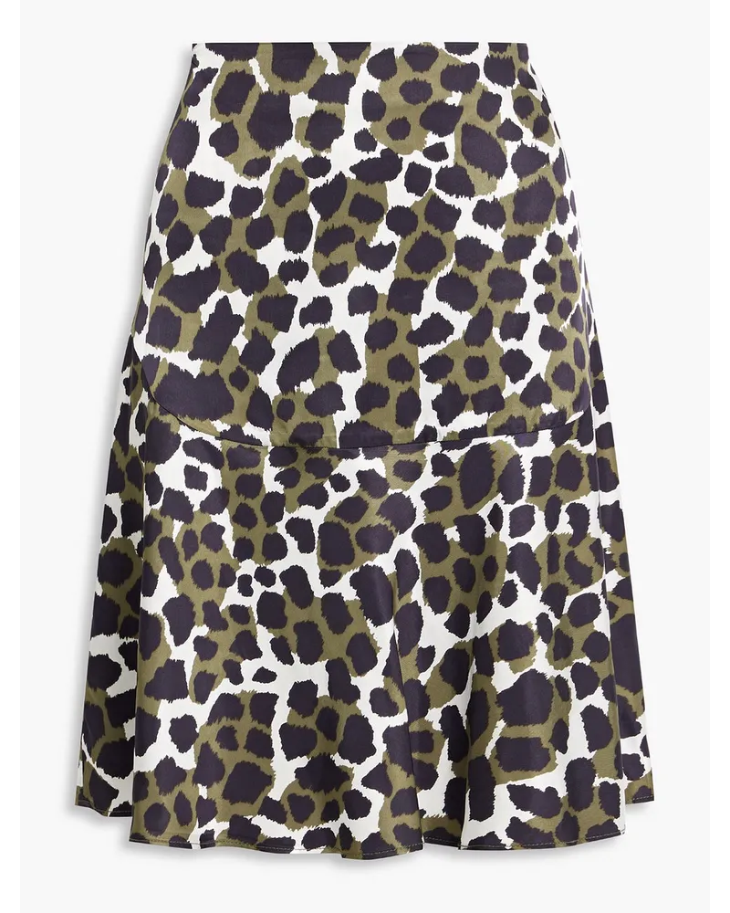 By Malene Birger Leela leopard-print woven skirt - Green Green