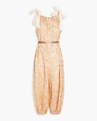 Zimmermann Cropped printed linen jumpsuit - Neutral Neutral