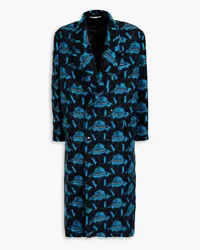 Valentino Garavani Brushed jacquard coat - Blue Blue