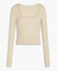 Frame Denim Ribbed cashmere-blend sweater - Neutral Neutral