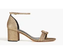 Malica 60 knotted lamé sandals - Metallic