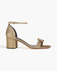 Alexandre Birman Malica 60 knotted lamé sandals - Metallic Metallic