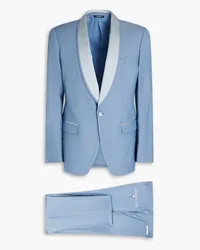 Dolce & Gabbana Satin-trimmed wool-blend suit - Blue Blue