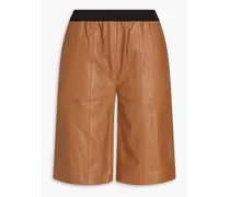 Piren leather shorts - Brown