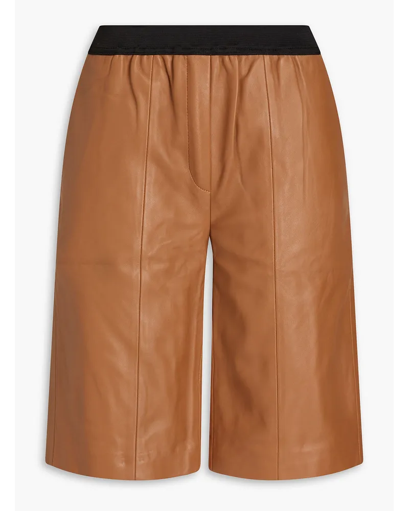 Loulou Studio Piren leather shorts - Brown Brown
