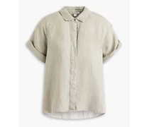 Slub Lyocell and linen-blend shirt - Gray