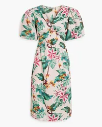 Walter Baker Floral-print cotton-jacquard dress - Green Green