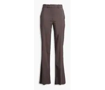 Morissey stretch-wool twill flared pants - Brown