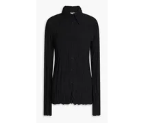 Maisie crinkled crepe shirt - Black