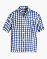 Jacquemus Jean checked crepe shirt - Blue Blue